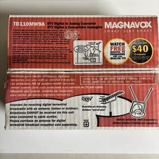 Magnavox DTV Digital To Analog Converter Box Antenna TV TB110MW9A Open Box