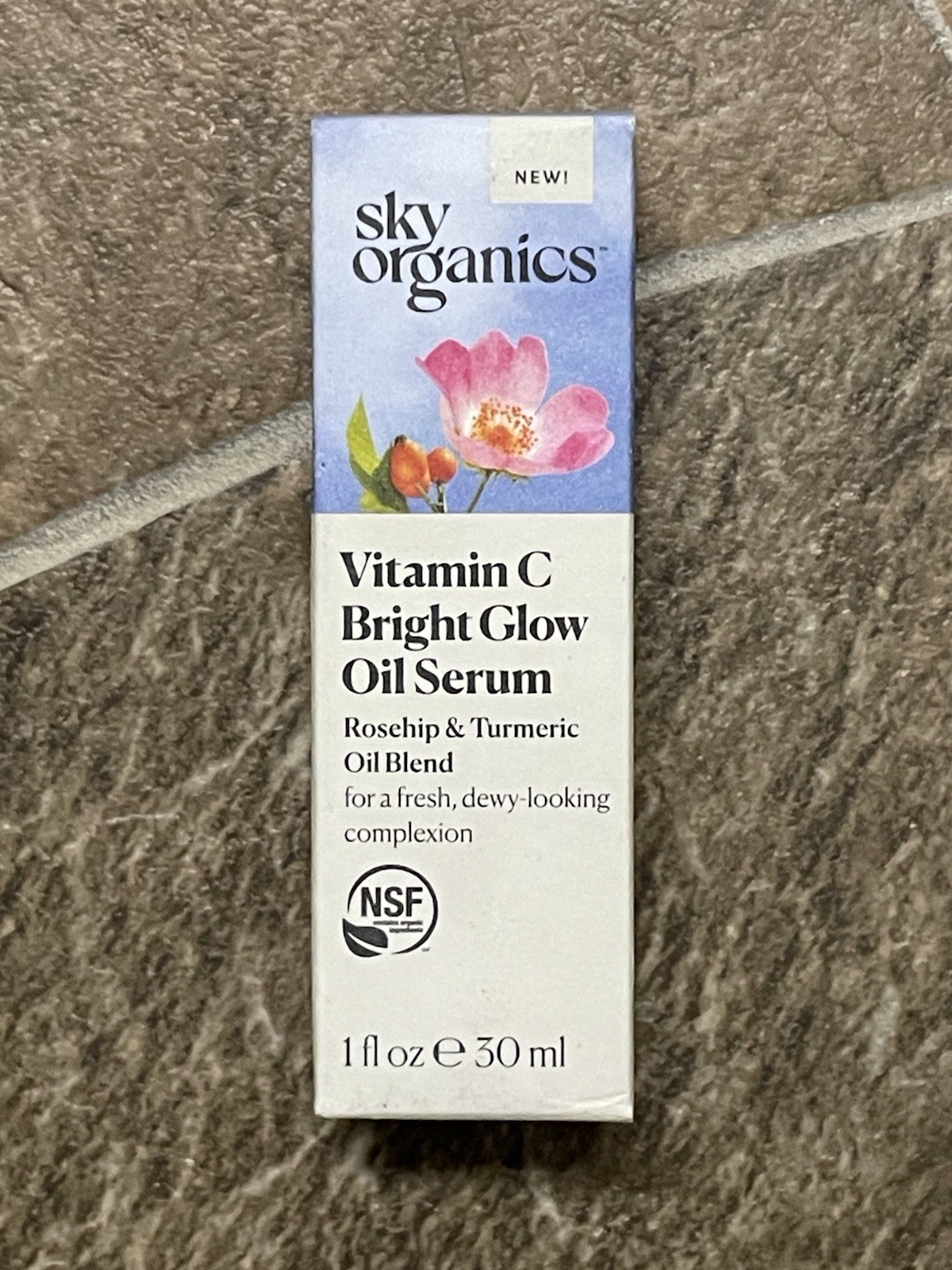 Sky Organics Vitamin C E Brightening Serum with Rosehip Turmeric 1 oz