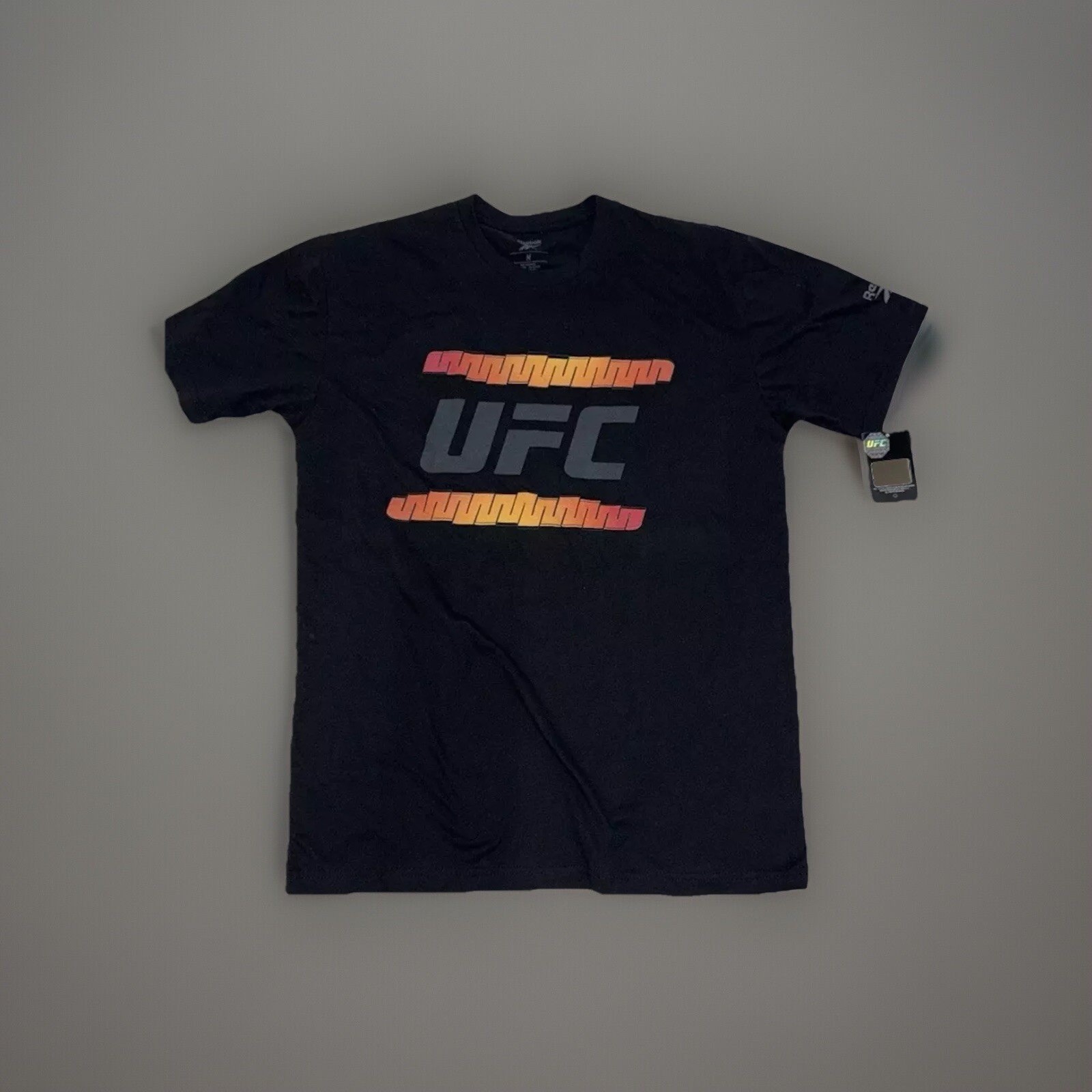 Official UFC T-Shirt Reebok ZIG UFC Print Black Adults