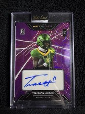 Traeshon Holden - 2025 Wild Card Metallix Auto - Purple Laser 3/5 - Dallas WR