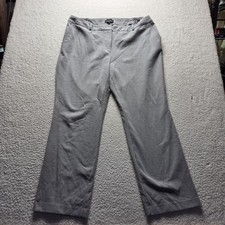 Talbots Freeport Dress Pants Womens 18W Gray Twill Elastic Waist Workwear Office