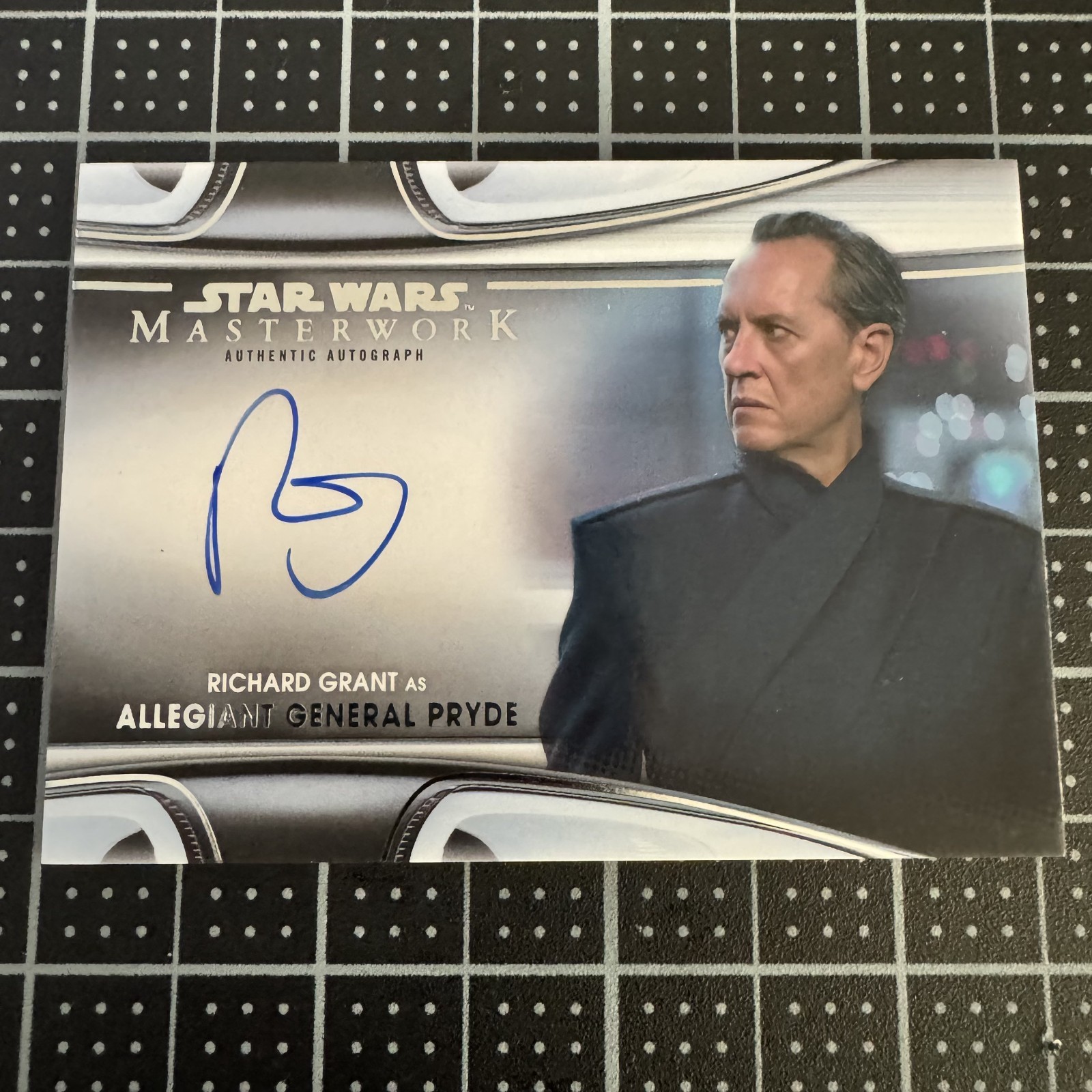 2021 Star Wars Masterwork RICHARD GRANT as ALLEGIANT GENERAL PRYDE On Card Auto
