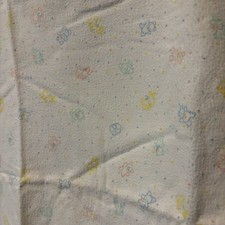 Vintage Balloon Club White Teddy Bear Receiving Blanket
