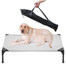 Soft Mesh Elevated Dog Bed Large Medium Outdoor Cot Water-Resistant Portable Pet