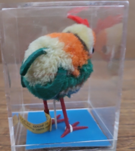 1938-1943 Steiff Nomotta Wool Pom Pom Rooster - Rare All ID Trailing F Button - Picture 5 of 9