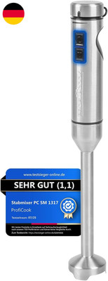 Proficook  Stabmixer 1000W | Extra Langer Mixstab | Laufruhiger Dc-Motor | Ice-C