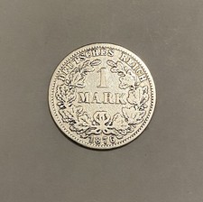 1 Mark 1876 J Deutsches Reich Reichsadler Sil...