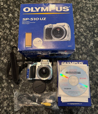 Olympus SP-510 UZ Digital Camera Tested Working w/ Box  Accessories Silver