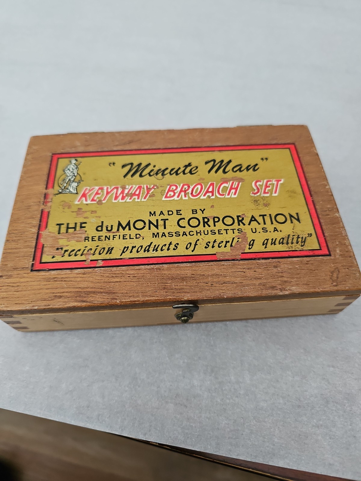"Minute Man" Keyway Broach Set Vintage NOS Du Mont- Greenfield, Mass.
