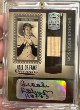 Brooks Robinson Auto 2005 Donruss Greats Hall of Fame Souvenirs Bats Signatures