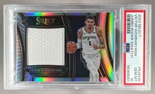 8081 Victor Wembanyama 2023 Panini Select #RJS-VW Jumbo Rookie Patch RC PSA 10
