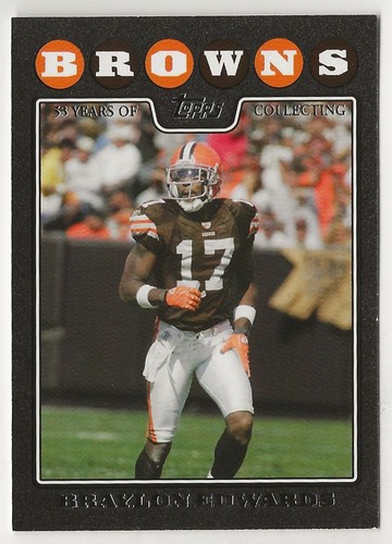 2008 Topps Braylon Edwards Black Cleveland Browns 145 53/53 - Picture 1 of 2
