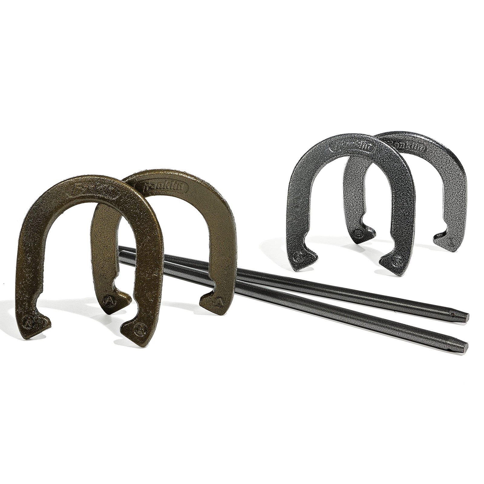 Official Horseshoe Set With Carrying Case 4 Horseshoes And 2 Steel Stakes