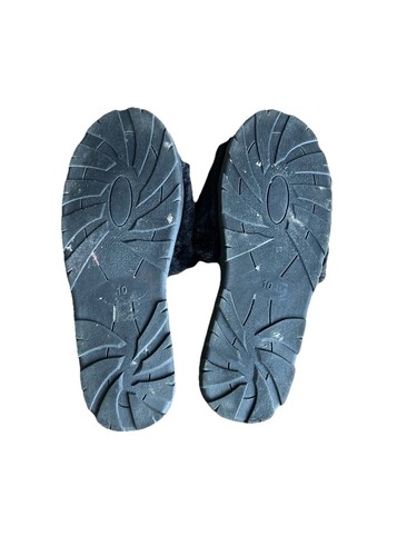 KARL LAGERFELD PARIS DAMEN SCHWARZ JOELLE IKONIK KUNSTFELL SLIPPER GRÖSSE 10 F32 - Bild 6 von 7