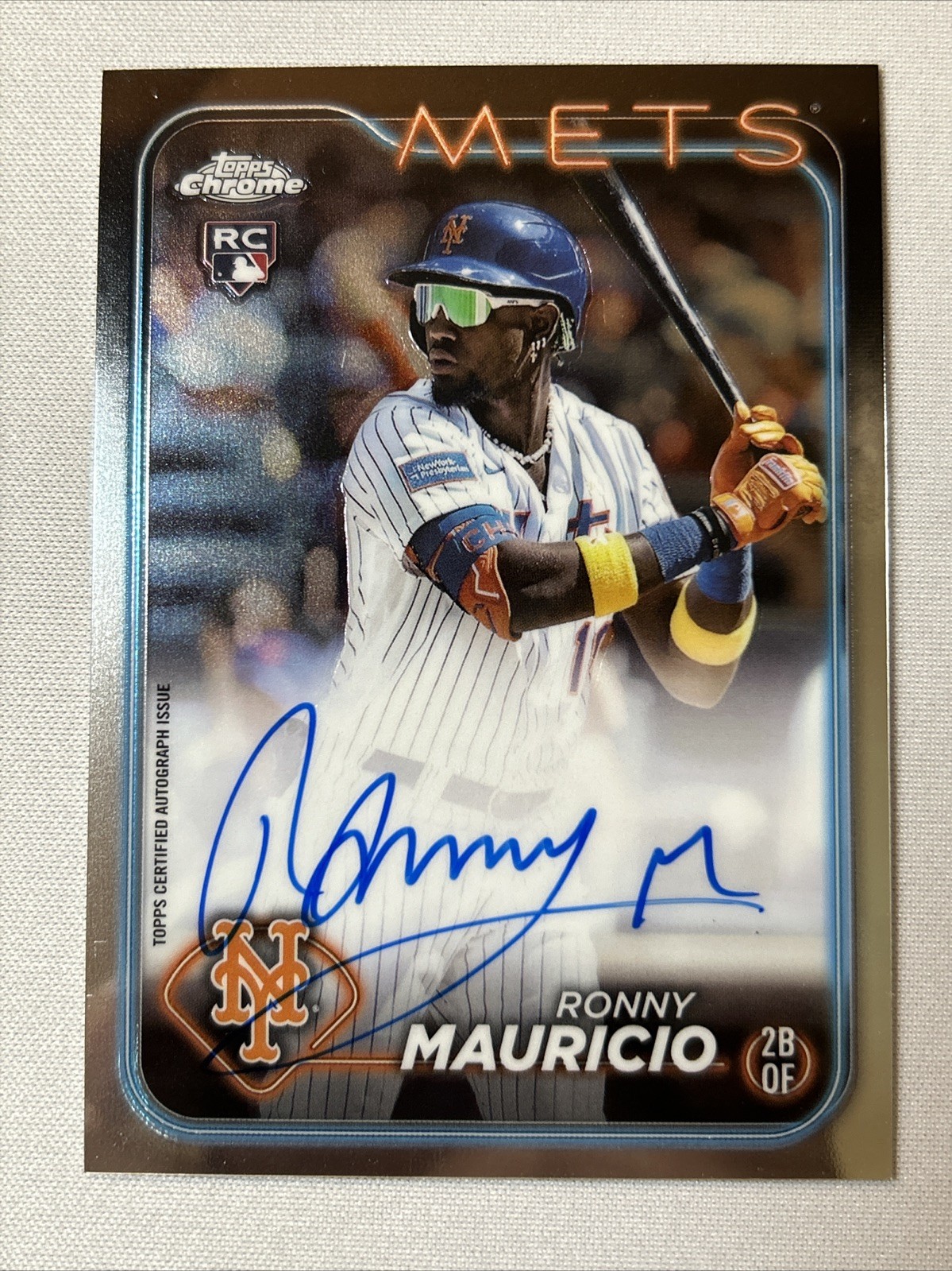 2024 Topps Chrome - Ronny Mauricio ROOKIE ON CARD AUTO #RA-RM (AU, RC) Mets