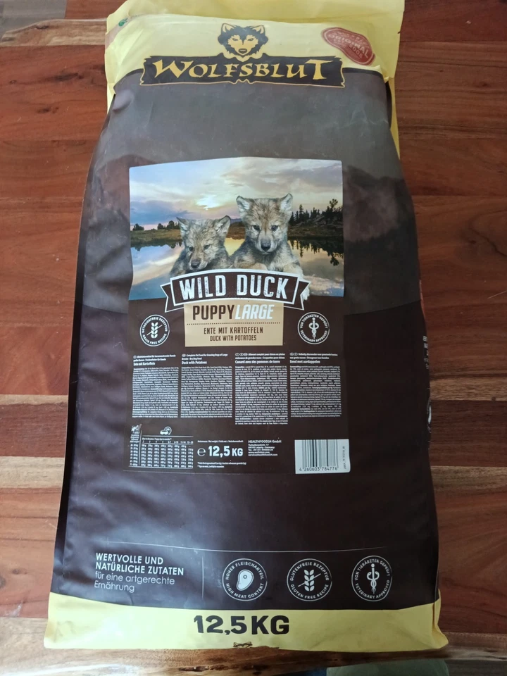 Wolfsblut Large Breed Puppy Wild Duck - Ente und Kartoffel Trockenfutter 12,5 kg - Bild 1 von 1