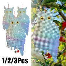 Fake Owl Decor Scare Garden Hanging Reflective Bird Pigeons Repellent Deterrent