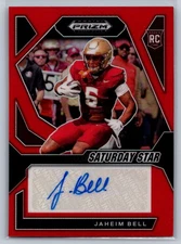 2024 Panini Prizm Draft #SSS-JBL Jaheim Bell RC AUTO SS Red Prizm SP/199