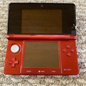 NICE Nintendo 3DS Handheld System - Flame Red With Stylus And Charger USA Ver