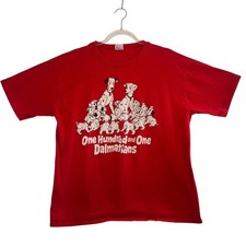 Vintage 90s Disney "101 Dalmatians" Single-Stitch Red T-Shirt USA Made XL
