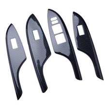 Carbon Fiber Style Window Switch Panel Cover Trim Fit For Toyota Corolla