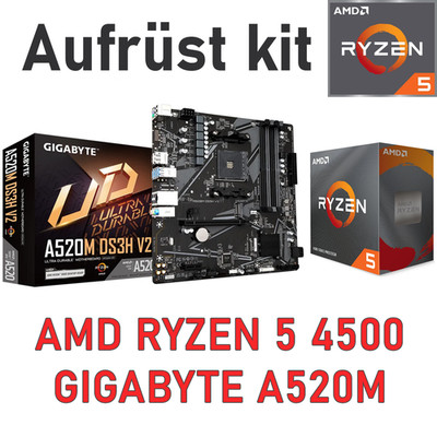 PC Bundle Kit Gaming Set AMD Ryzen 5 4500 (6 Kerne) + GIGABYTE Mainboard