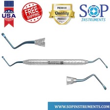Lucas Bone Curette Serrated 2.5mm Blue Double Ended Dental Surgical Instrument