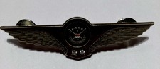 Vintage United Airlines Flight Attendant Wings Pin w/ Double Backs 2 Gems