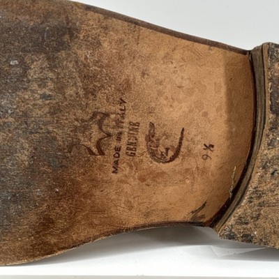 Fennix Italy Men 9.5 Croc Embossed Italian Leather Slingback Sandals Vintage Y2K Fennix Italy Men 9.5 Croc Embossed Italian Leather Slingback  main image 4
