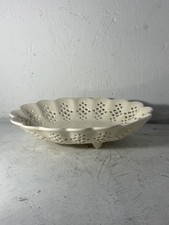 Vintage Royal Creamware Reticulated Fruit Bow/Dish, 19cm x 15cm