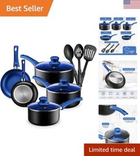 Chef's Star Set di Pentole e Padelle in Alluminio Antiaderenti 11 Pezzi - Compatibile Induzione