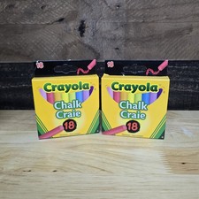Lot Of 2 - Crayola Colorful Chalk, Assorted Colors, 18 Per Box 36 Pcs Total 