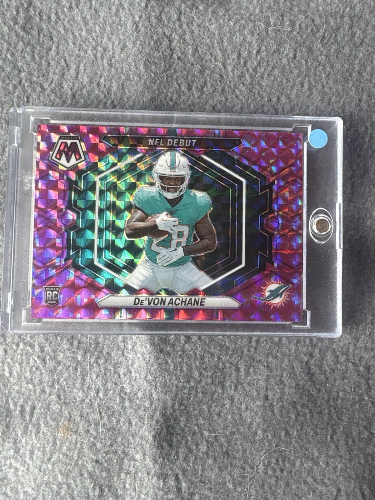Panini 2023 Mosaic NFL Debut Mosaic Prizm De'Von Achane RC #ND-8 Dolphins