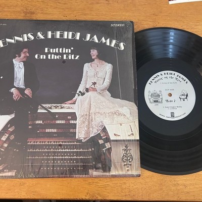Dennis & Heidi James   Puttin' On the Ritz LP Record 1977 Dennis James w Inserts