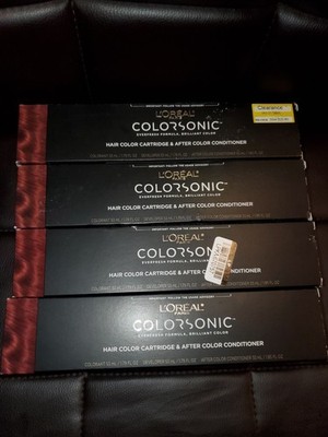 4- L Oreal Paris Colorsonic Permanent Hair Color Cartridge 6RR Light Brown Red