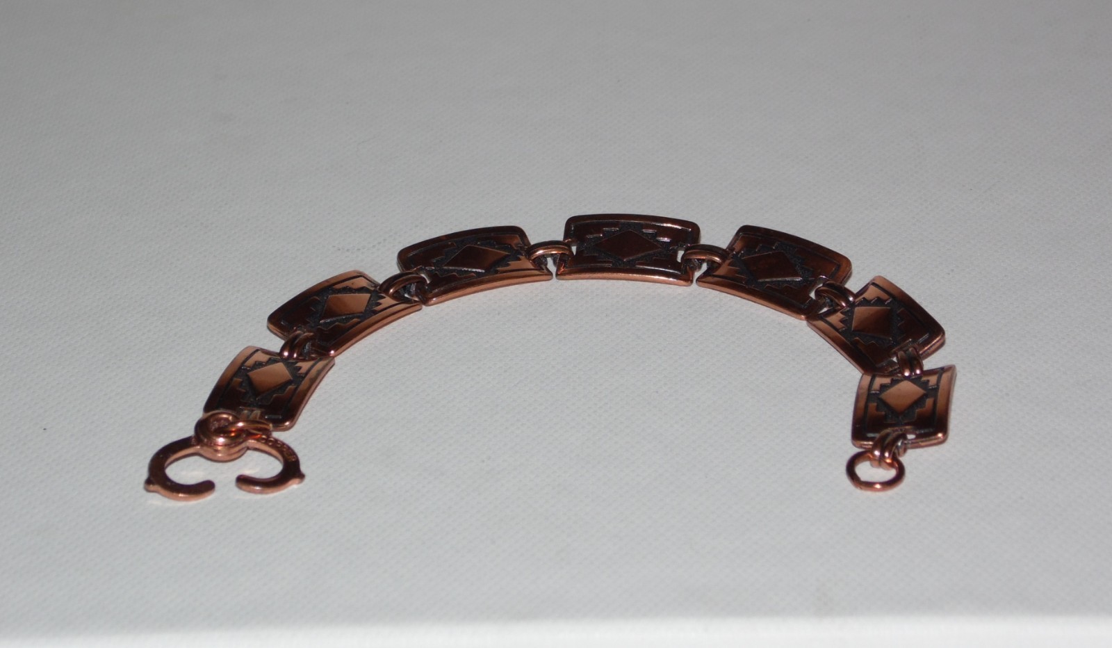 Vintage Solid Copper Link  Bracelet - image 7
