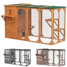 PawHut Catio Outdoor Cat Enclosure, Large Cat House for 3 Kitties
