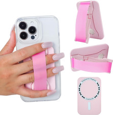 PRO Magsafe Compatible Magnetic Phone Grip W/Kickstand - Mount, Strap and Stand