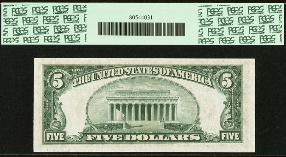 1934B $5 Federal Reserve Note PCGS 64PPQ - Vinson Signature - St. Louis - Image 4 of 4