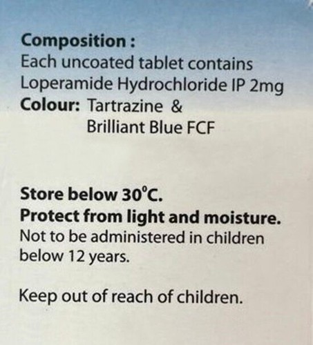 Anti Diarrheal 2 MG Tablets 500 Tab Pack New Stock Free & Fast Shipping - Picture 2 of 5