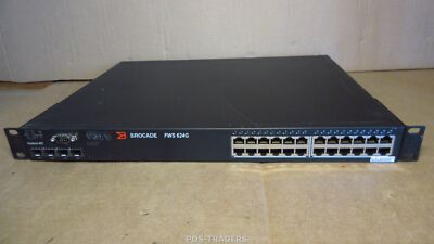 Brocade FWS624G Gigabit Network Switch 24-Ports RJ-45 + 4x SFP Ports + RACK EARS