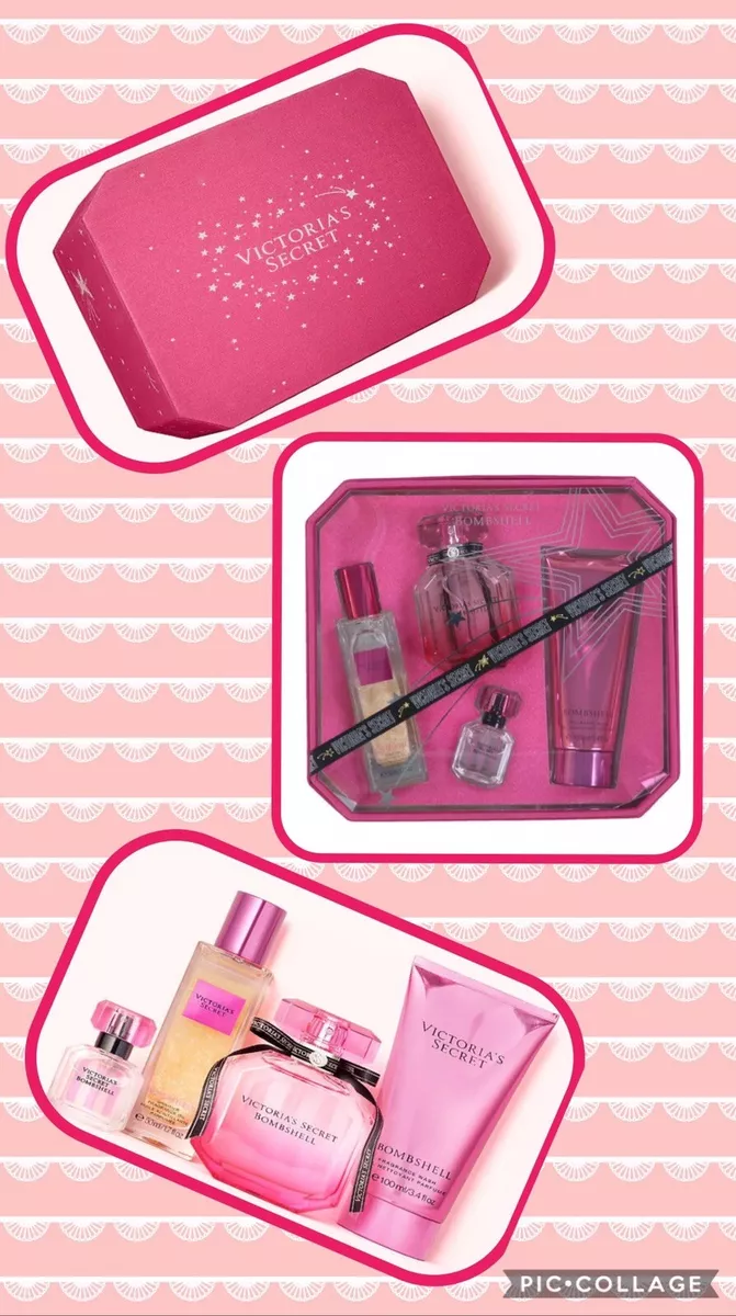 VICTORIA S SECRET BOMBSHELL 4 PIECES GIFT SET PERFUME OIL SHOWER GEL