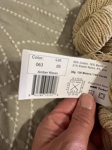 Hikoo CoBaSi Yarn 12 Skeins Cotton Bamboo Silk Nylon Elastic Green Tan Brown - Picture 9 of 20