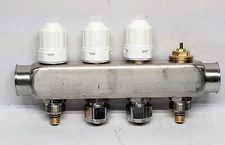 4-Channels PEX Radiant Floor Heating Manifold Temp Control Valve(missing parts)