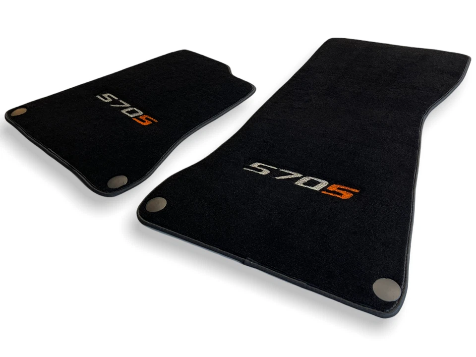 Juego alfombrillas para McLaren 570S 2015-2022 negras a medida LHD Foto 3 de 4