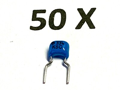 330nF, 0,33uF, 50/63V, 10%, X7R, RM5, Keramik, muRata, RPE Serie,  50 Stück