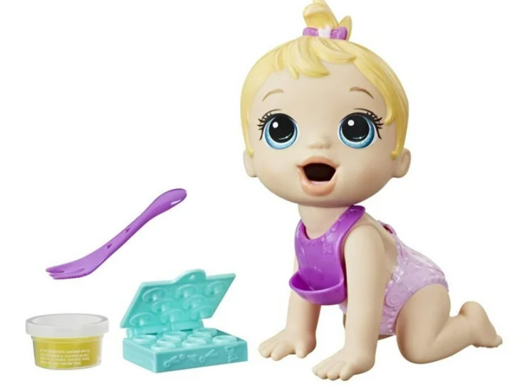 Baby Alive Lil Snacks Doll, Eats and "Poops," 8-inch Baby Doll with Snack Mold