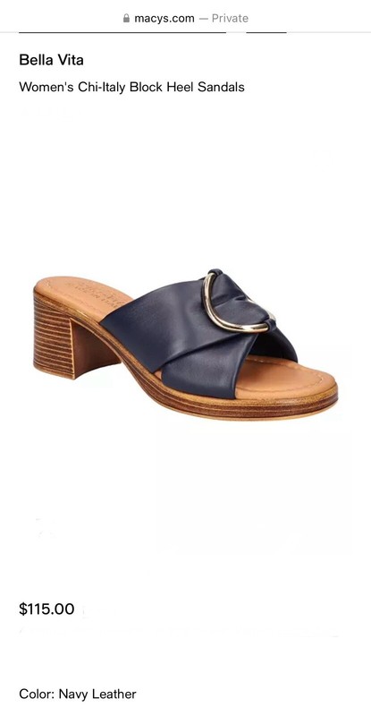 $115 Bella Vita Chi-Italy  Buckle Leather Slide Sandals Size 10 M NWOT