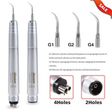 Dental Ultrasonic Air Perio Scaler Handpiece Scaling 2/4 Holes with 3 Tips NEW