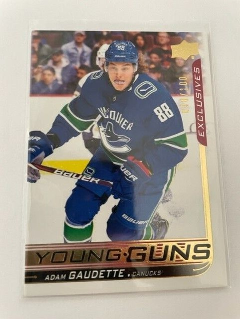 2018-19 Upper Deck Young Guns UD Exclusives /100 ADAM GAUDETTE #205 Rookie RC